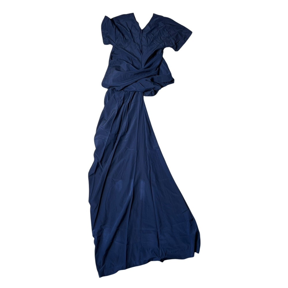 Proenza Schouler Sidney Dress Silk Blend Maxi Blue Size 2 $1390 *READ FLAW* - Picture 12 of 14
